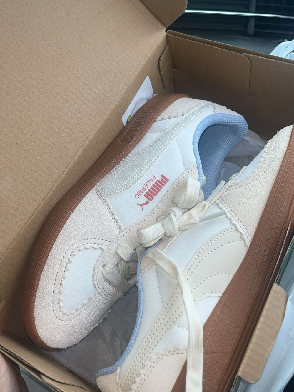 Puma Women’s Pale Pink and Brown Gum Suede Sneakers